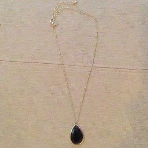 Banana Republic Gold & Black Pendant Necklace